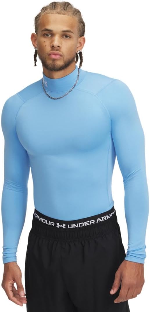 Under Armour メンズ コールドギア アーマー コンプレッション モック 長袖Tシャツ