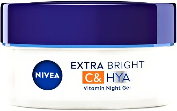 Nivea Extra Bright C HYA Vitamin Night Gel, 50ml, Lightweight Hydrating Sleeping Gel, Dark Spot Reduction