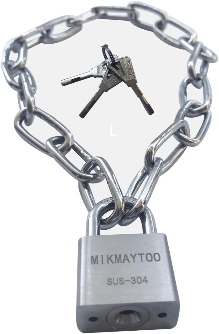 Bike Chain Lock, 20 INCH, Gunmetal, Cannot Be Cut with Bolt Cutters, Premium Case-Hardened Security Chain for Motorcycles, Bikes, Generators, Gates, Outdoor Furniture