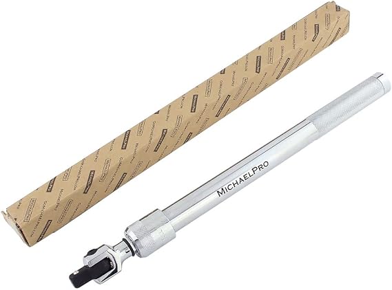 MichaelPro MP007002 1/2" Dr. Extendable Breaker Bar (15" - 24" Length) / Flex Handle, Connect Your Ratchet with This Breaker Bar, Rotating Flex Head (15" - 24" Extendable)