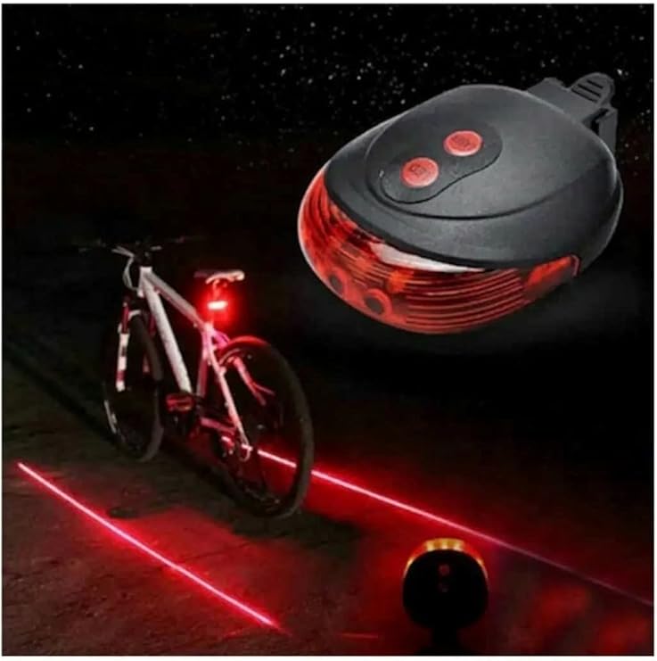 Mobee Lazer Şeritli 7 Fonksiyon 5 Ledli Stop Bisiklet Lamba
