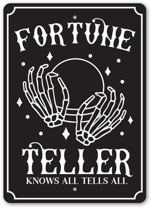 Fortune Teller Knows Allposter Art Wall Decorplaque Bathroom Bedroom Living Bar Cafe Kitchen Decoration Funny Vintage Metal Sign Poster 8X12 Inches