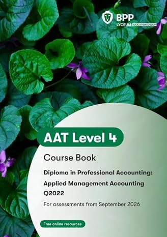 AAT Applied Management Accounting: Course Book