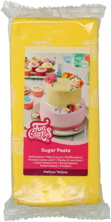 FunCakes Sugar Paste Sugar Paste, Mellow Yellow, 1 kg
