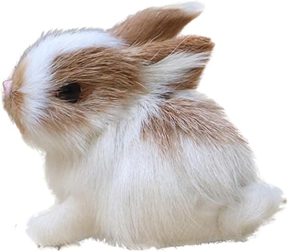 Mini Realistic Cute Rabbits Lifelike Animal Easter Bunny Simulation Model Birthday Gift Animals Rabbit Figurine