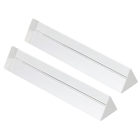 PATIKIL 150mm/6 Inch Triangular Prism, 2 Pack Glass Optical Crystal Rainbow Prism for Photography Physics Lights Taking Photo, Clear