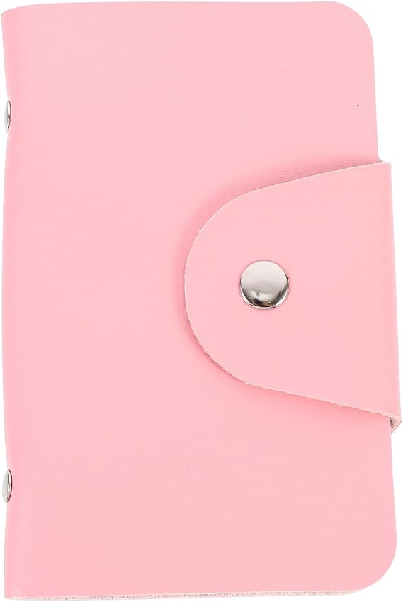 Manicure Plate Storage Pouch Nail Art Plates Storage Bag Pu Material 20 Card Slots Snap Button Design Simple Fashionable Style for Nail Art Lovers Organizing