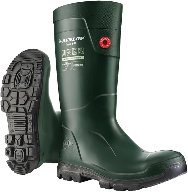 DUNLOP Protective Footwear, LJ0KL01, Purofort TerraPRO Full Safety, Green/Black