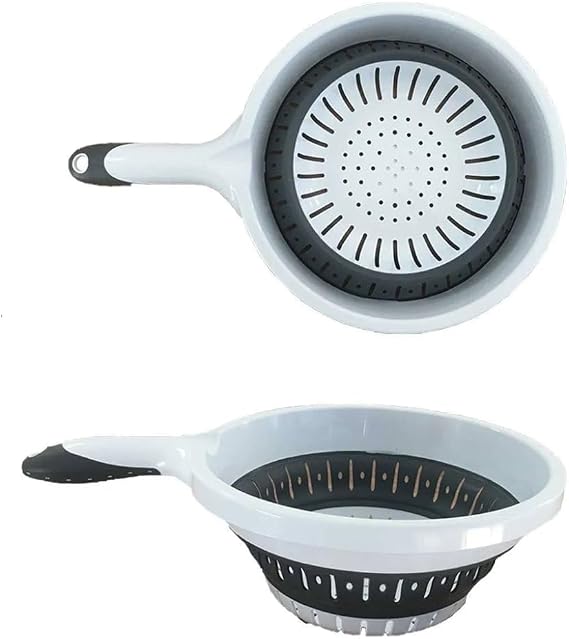 Arsimo Katlanabilir Mutfak Süzgeci, Saplı, 30,5 x 14 cm, Bulaşık Makinesinde Yıkanabilir