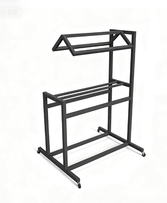 Freestanding Saddle Stand, Heavy Duty Western Saddle Rack Wirh Wheels Tack Room Organization For Holds Pad, Accessories(70X50X90CM)