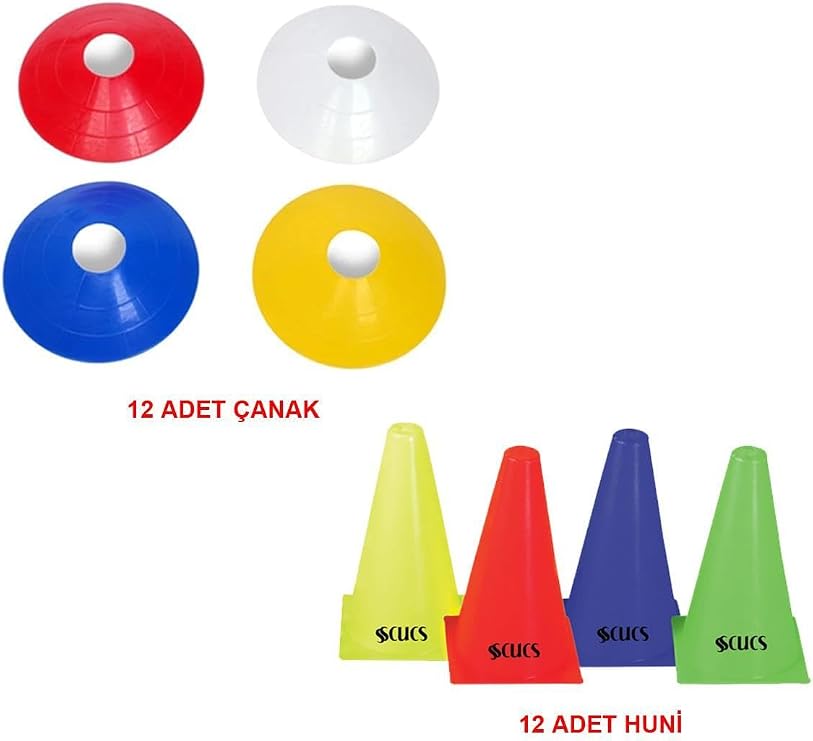 Avessa Antrenman Seti 24 Parça - 12 Çanak Ve 12 Huni, Tek Ebat, Avs-1080-1100, Renkli