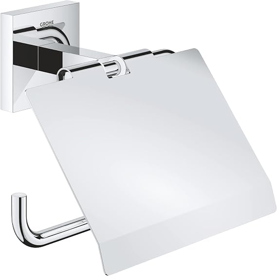 GROHE Start Cube QuickFix Tuvalet Kağıtlığı (Kapaklı), Duş, Banyo Aksesuarları, Krom, 41102000
