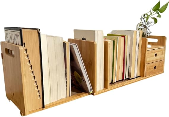 Bamboo Desk Organizer, Expandable DrawerOrganizer for Efficient Storage of Office Supplies, Enhances Aesthetics, Promotes Clutter-Free Workspace
