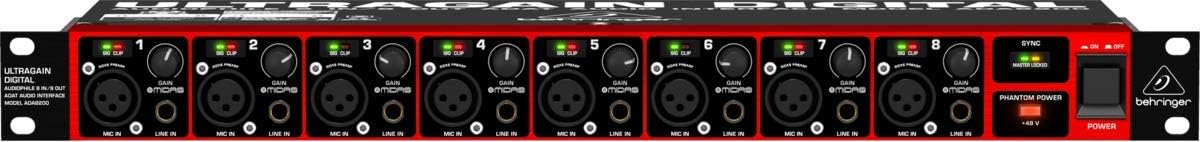 Behringer ADA8200 8x8 Microphone Preamp