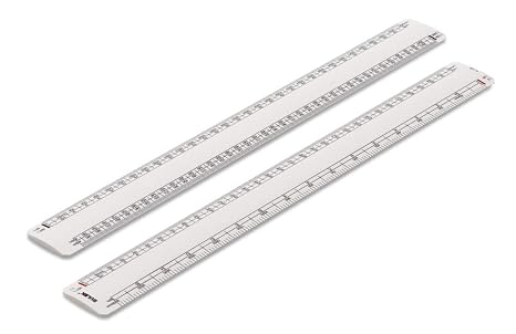 Rulex 30cm 12 inch Flat Oval Metric Scale Ruler 1:1 1:100 1:5 1:50/1:20 1:200 1:1250 1:2500 - UK manufactured