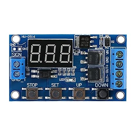 Relay Timer Module DC 5 V - 36 V Adjustable Timer Relay Module with LED Display On/Off Switch Trigger Time Delay Board