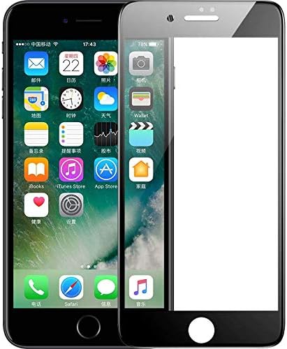 Elfia Apple iPhone 7 ile Uyumlu Ekran Koruyucu Nano Tam Kapatan, Fib Siyah