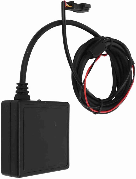 Aramox Bluetooth Car Kit, ABS Bluetooth Adapter AUX IN with Noise Reduction, 5.0 AptX, 12V Amplifier for E46 E39 E53 X5 BM54 Drivers
