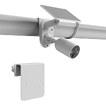 Gutter Mount Compatible with TP-Link Tapo C660 C615F C645D C402 C403 C460 C425 C630 C411 C610 TC82 TC90 TC85 KIT Solar Cameras and C545d,Tapo A201 Solar Panel Camera (White)