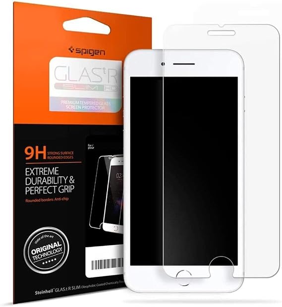 Spigen iPhone SE (2022 / 2020) / 8 / 7 ile Uyumlu Cam Ekran Koruyucu GLAS.tR Slim HD Şeffaf - AGL01374 (Spigen TR Garantili)