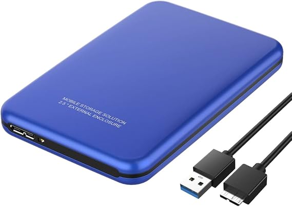 USB3.0 External Hard Disk 500GB 1TB 2TB Storage Device Drive 7200rpm Drive Mobile Hard Disk HDD 2.5"(Color:White-style,Size:2TB)