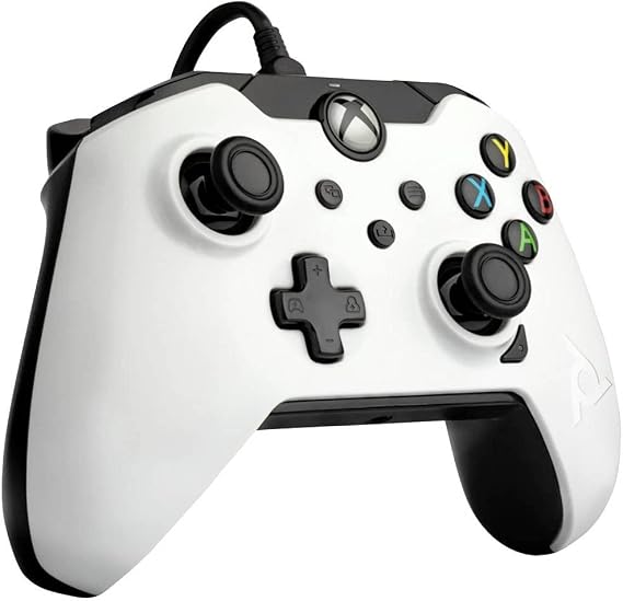 PDP Wired Game Controller - Xbox Series X|S, Xbox One, PC/Laptop Windows 10, Steam Gaming Controller - USB - Advanced Audio Controls - Dual Vibration Videogame Gamepad - White