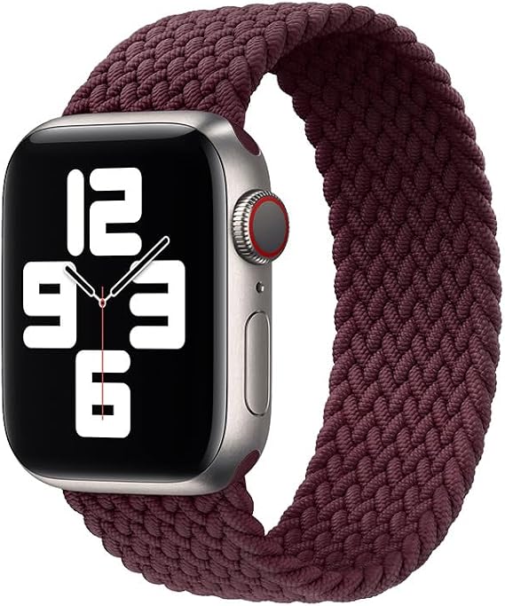 Quse Örgü Kordon Apple Watch Seri 10 9 8 7 6 5 4 SE 49mm-46mm-45mm-44mm ile Uyumlu, Solo Loop
