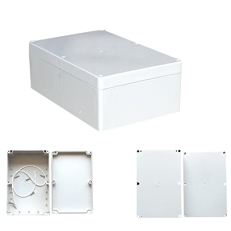 IP65 Waterproof ABS Junction Box, 230x150x85mm Outdoor Electrical Project Enclosure for Cable Connections, Dustproof Protective Housing, White, 1 Pack