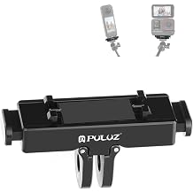 PULUZ Quick Release Base Mount for Insta360 X5/ X4 Air/Ace Pro/Pro 2, 1/4" Screw Hole Foldable Mounting Adapter for Insta 360 Ace Pro 2 Tripod, Selfie Stick and Other Action Camera Accessories