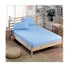Mer-Tim Cotton Ranforce Double Jumbo Size 200x200 Rubber Sheet Set - Light Blue