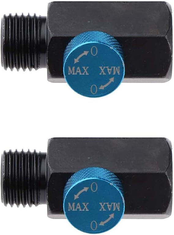 POFET 2pcs 1/4 NPT Inline Regulator Solid Steel Compressed Air Pressure Valve Tool