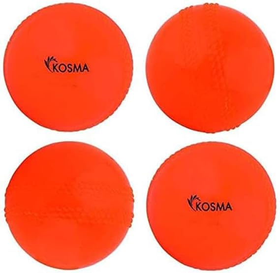 Pack of 4 Cricket Windball | Suitable for Indoor and Outdoor|Cricket practice Balls - Orange