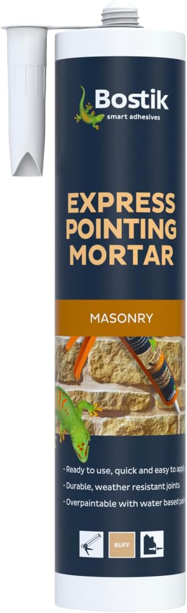 Bostik Express Pointing Mortar, Ready to Use, Weather Resistant, Colour: Buff, Size: 310ml