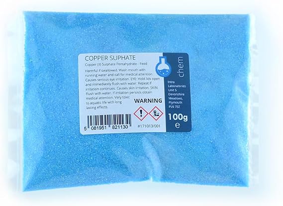 Intralabs - Copper (II) Sulphate Pentahydate Fine Powder - 100g