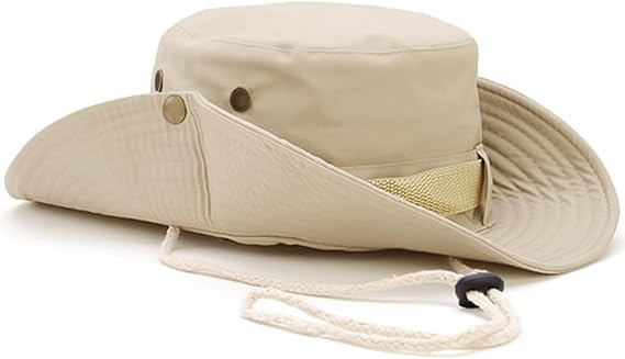 Favuit Sun Hats Safari Hat UV Protection Wide Brim Summer Hat Cotton Foldable Fishing Hiking Cap Breathable Cowboy Style Boonie Hat for Men Women Outdoor