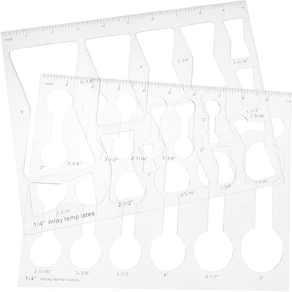 Uonlytech Router Templates for Precise Cuts Dumbbell and Butterfly Shapes 2pcs Acrylic Doublesided Adjustable Router Template Guide for Woodworking in Home and Studio Woodworking