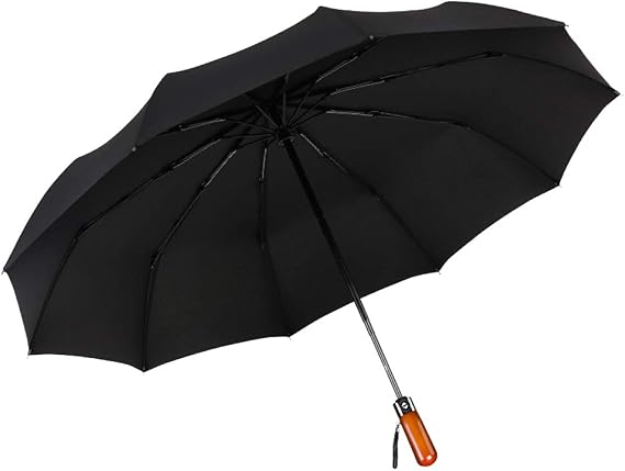Automatic Umbrella Men And Women Business Gifts Folding Umbrella Windproof Waterproof Travel Automatic Open with Ergonomic Handle Folding Portable Umbrellas