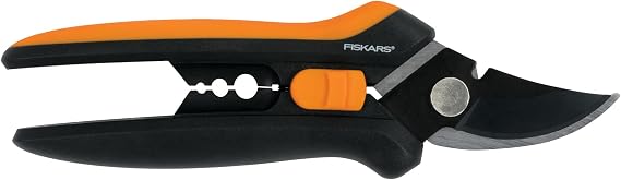 Fiskars 399261-1001 399261 Floral Pruner, Black/Orange
