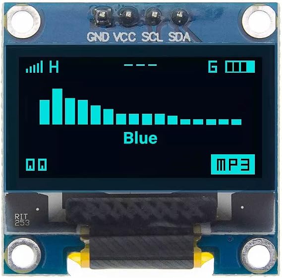 0.96 Inch Mavi Oled Lcd Modül 128x64 Pixel IIC I2C Seri 0.96” Ekran Gösterge SSD1306 3.3V 5V Matrix