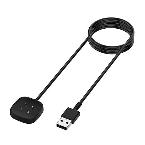 Charger Compatible with Fitbit Versa 3/4, Sense/Sense 2 Smartwatch, Replacement Charging Cable, 1M