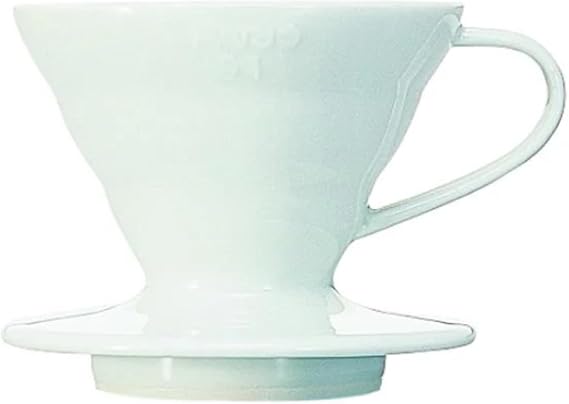 Hario V60 Ceramic Coffee Maker with Spout for Coffee Size 01, White