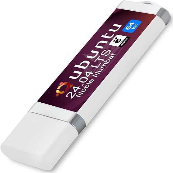 USB-Stick mit Ubuntu Linux 24.04 Noble Numbat LTS (64 Bit) Betriebssystem