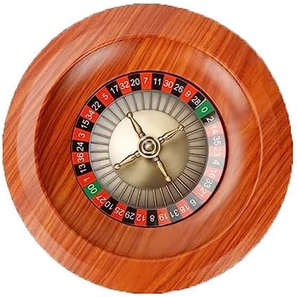 WJW Wooden Roulette Wheelset, 12" Game Sweepstakes Roulette, European Turntable Leisure Table Game, Roulette Game Roulette Table Party Game Props