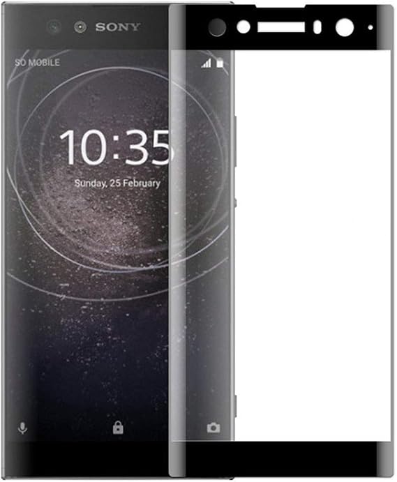 Microcase Sony Xperia XA2 Ultra 3D Curved Full Tempered Glass Cam Koruma - Siyah