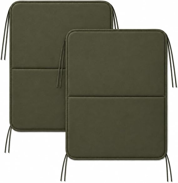 Microcase İple Sabitlemeli Katlanabilir Kamp Sandalyesi Minderi Piknik Outdoor Balıkçılık 40x40 CM 2 Adet Yeşil - AL5564