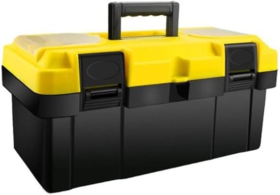 Multifunctional Plastic Hardware Toolbox for Household Storage Electrician Woodworking Toolbox with Removable Tray(19)