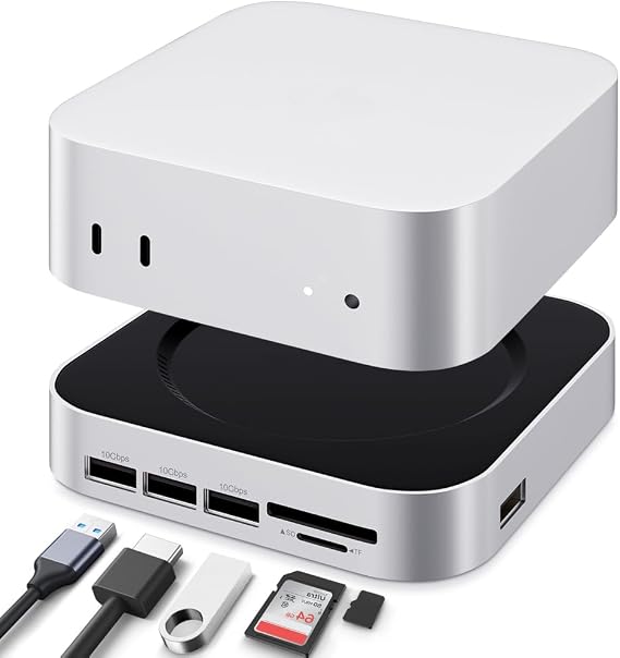 OFFCUP Mac Mini M4 Dock with 10Gbps NVMe SSD Enclosure (Up to 8TB)