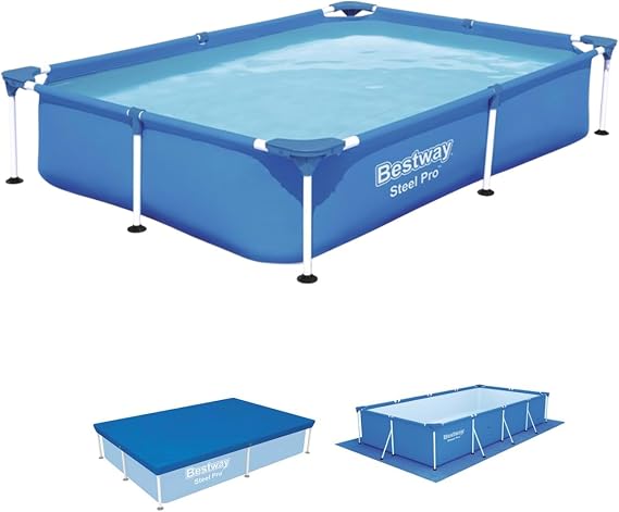 BESTWAY-BESTWAY DİKDÖRTGEN PREFABRİK HAVUZ SET BW449 56401 (221 cm x 150 cm × 43 cm)
