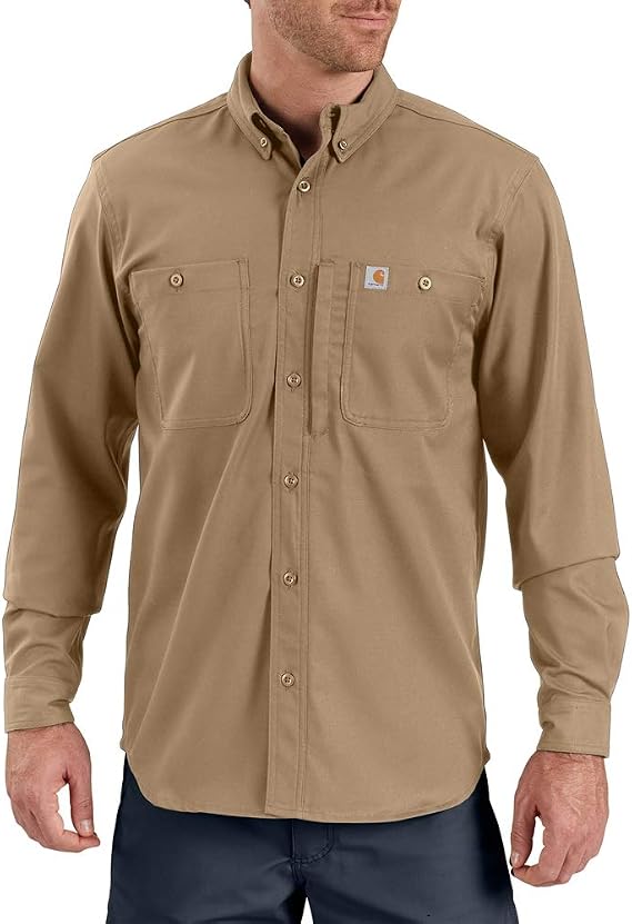 Carhartt Men's Rugged Professional Series Relaxed Fit Canvas Long Sleeve Work Shirt