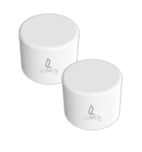 LumenEco Universal Dimmer Light Switch Knob, 6mm D-Spindle Rotary Control, 21x20x15mm Dimensions, Wall Mount Compatible, Pack of 2, White